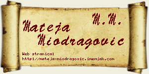 Mateja Miodragović vizit kartica